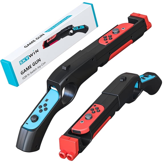 Skywin Gun Controller - Compatible with Nintendo Switch Gun Shooting Games (Black)