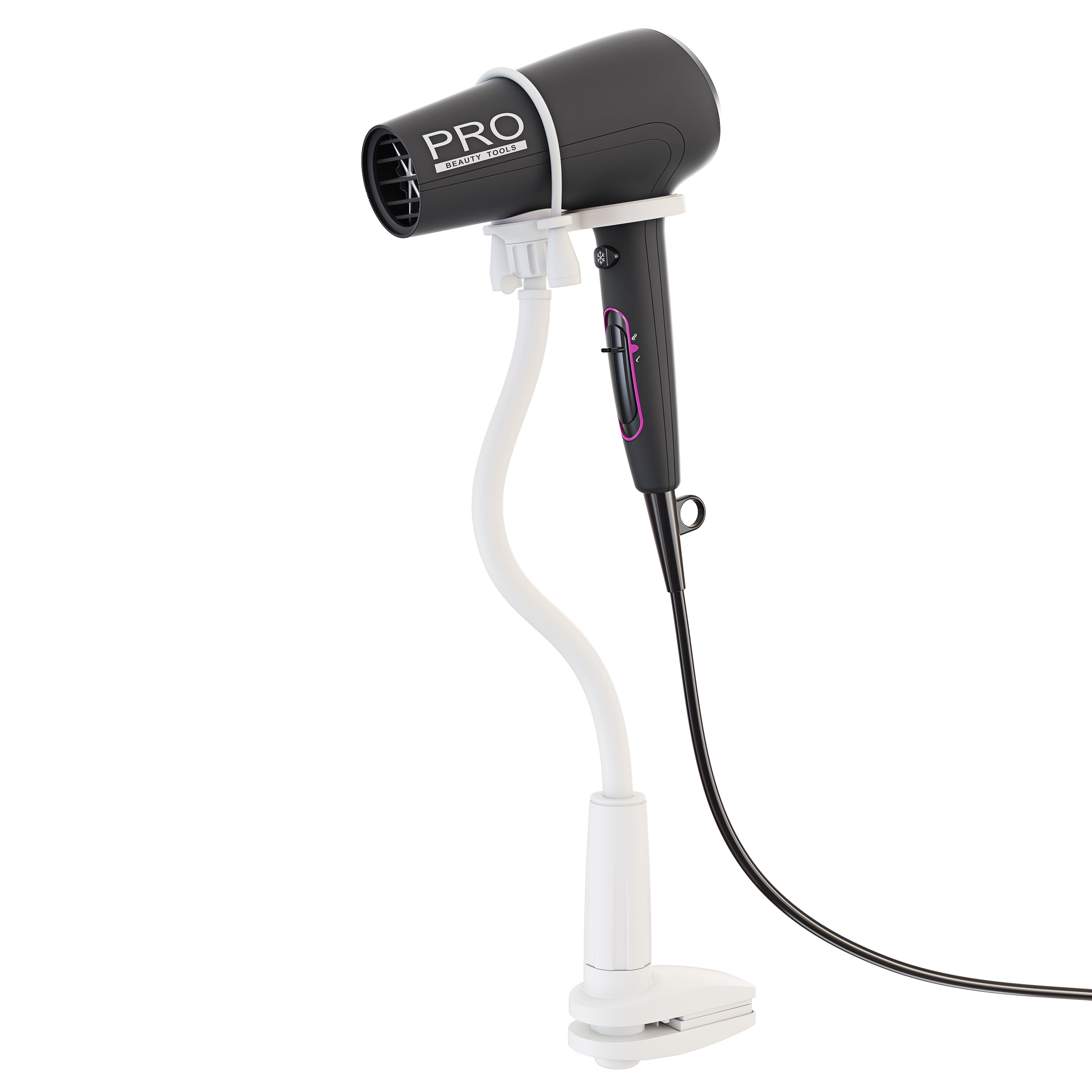 Skywin Hands Free Hair Dryer Stand, Clamp Mount Hair Dryer Holder