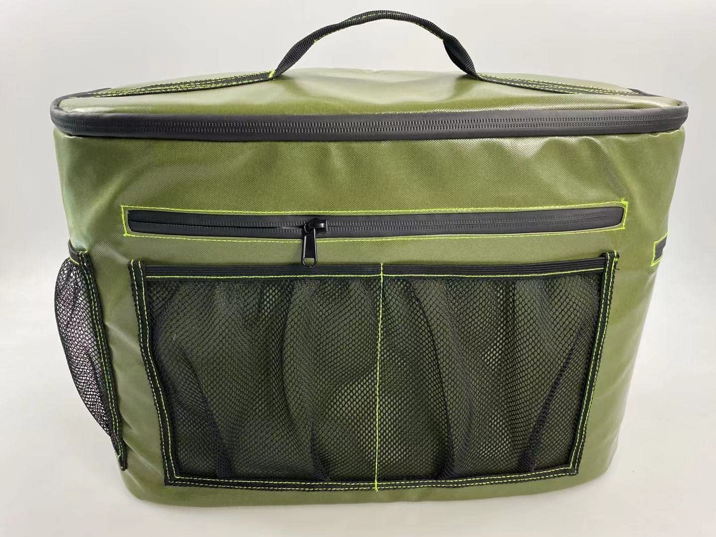 Skywin Kayak Cooler Behind Seat - Waterproof Kayak Seat Back Cooler for Kayaks - Compatible with Lawn-Chair Style Seats, Kayak Accessories Stores Drinks and Keeps Them Cool All Day Kayaking (D.Green)