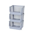 Skywin Large Plastic Stackable Storage Bins for Pantry 3 Pack