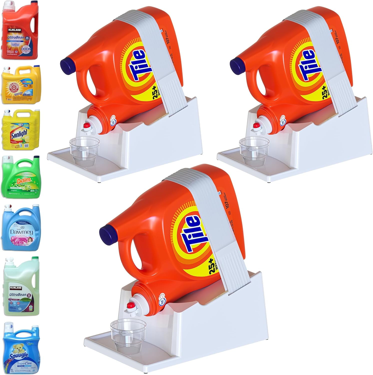 Skywin Laundry Detergent Holder Organizer and Drip Tray for Laundry Room Organization Soap Cup