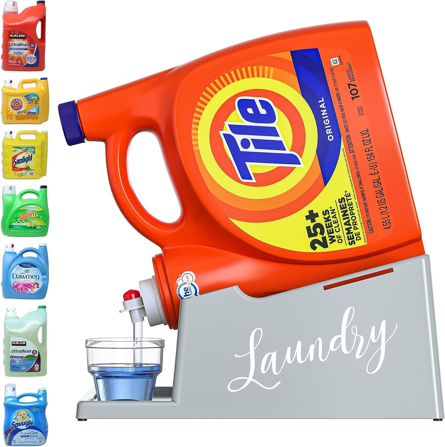 Skywin Laundry Detergent Holder Organizer Soap Cup Storage Tray for Liquid Laundry Detergent