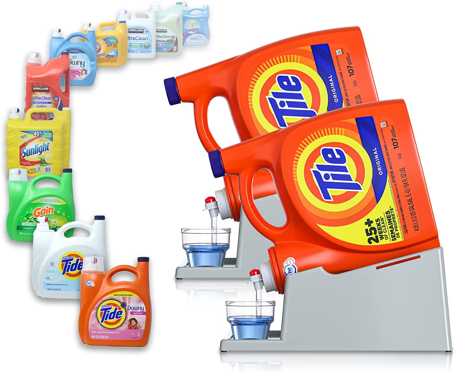 Skywin Laundry Soap Station Laundry Detergent Cup Holder for Dispensing Soap, with Angled