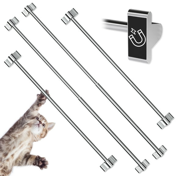 Skywin Magnetic Towel Holder Adjustable Curtain Rod and Rod Set, 14 - 28 Inches Modern