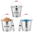 thumbnail image 1 of Skywin Metal Can with Lid - Durable 4 Gallon Metal Bucket With Lid for Heavy Loads - Environment-friendly Metal Trash Can With Lid Outdoor, Safe Alternative to Plastic (3), 1 of 7