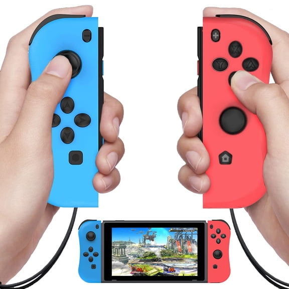 Skywin NS Switch Joy Pad Controllers - Left and Right Controllers Compatible with Nintendo Switch as a Joy Con Controller Replacement - Red/Blue