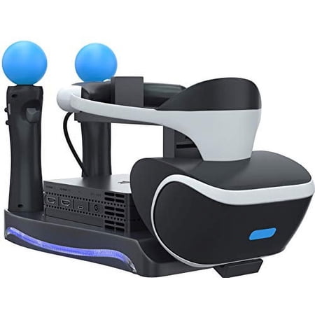 Skywin PSVR Stand - Charge, Showcase, and Display your PS4 VR Headset and Processor - Compatible with Playstation 4 PSVR - Sh