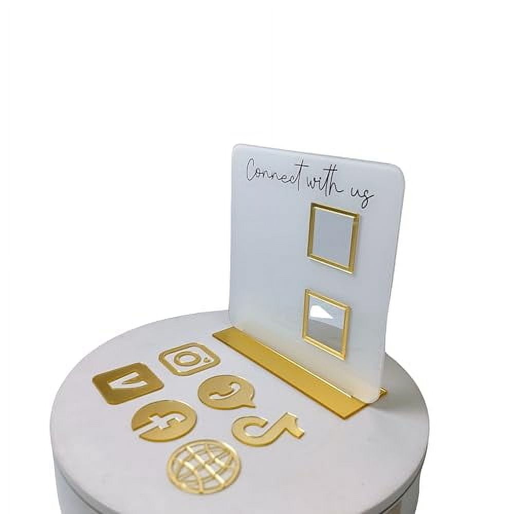 Skywin QR Code Business Social Media Sign Stand - Elegant Display ...