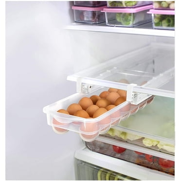 Skywin Refrigerator Egg Drawer - Snap-on Egg Holder for Refrigerator Organizes and Protects Eggs - Adjustable and Space Saving Egg Storage Container For Refrigerator