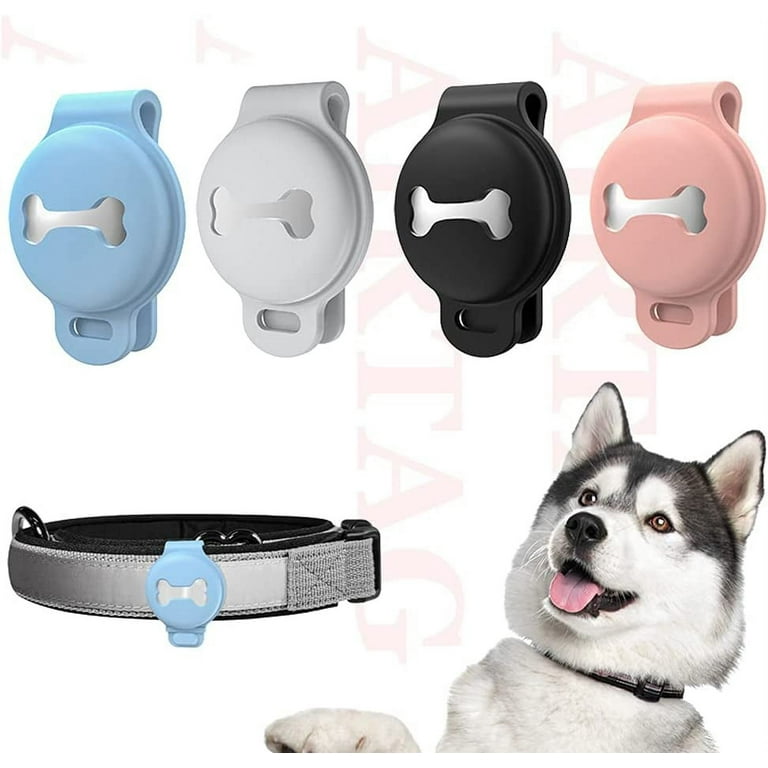 Étui de protection en silicone pour animal de compagnie pour Apple Airtag  Dog Cat Collar Loop, Pet Loop Holder for Air_tag, pour Apple Locator  Tracker Anti-Lost Device 