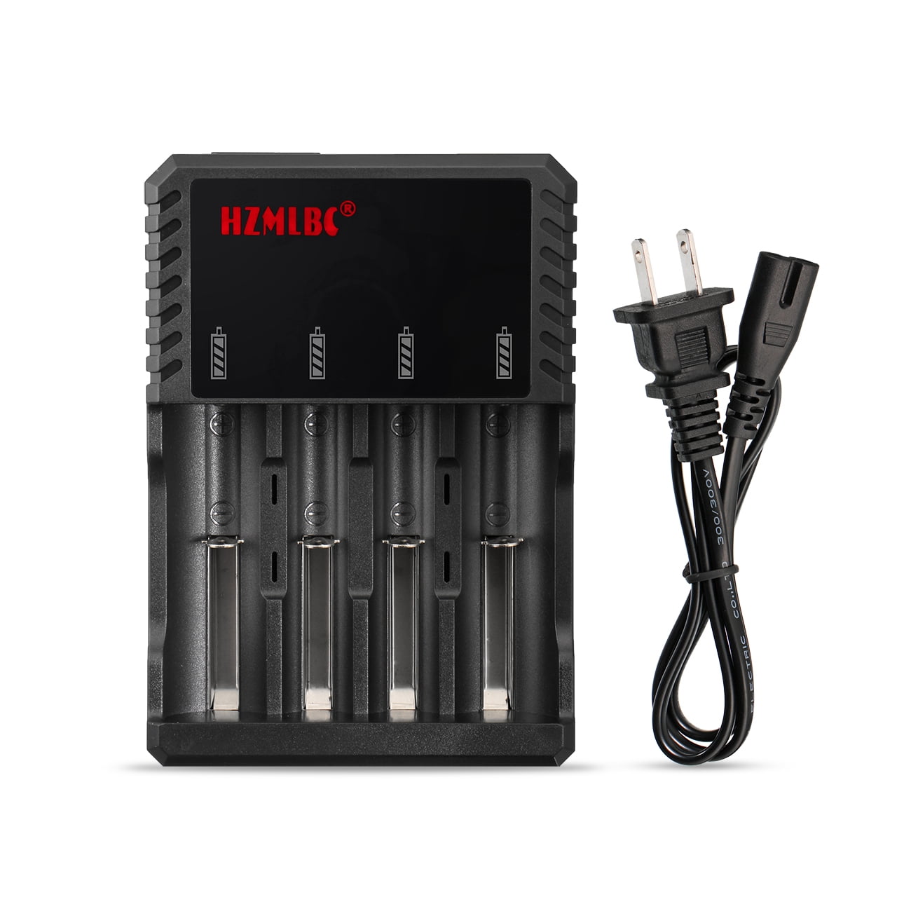 Skywolfeye 4 Bay Smart Battery Charger Universal Wall Charger for 3.7v Li-Ion Rechargeable Batteries