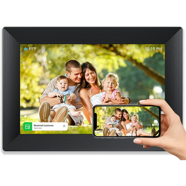 Skyzoo Digital Picture Frame, 10.1 Inch WiFi Digital Photo Frame IPS HD Touch Screen Smart Photo Frame with 16GB Storage, Auto-Rotate, Share Photos from Anywhere - Gift for Friends and Family
