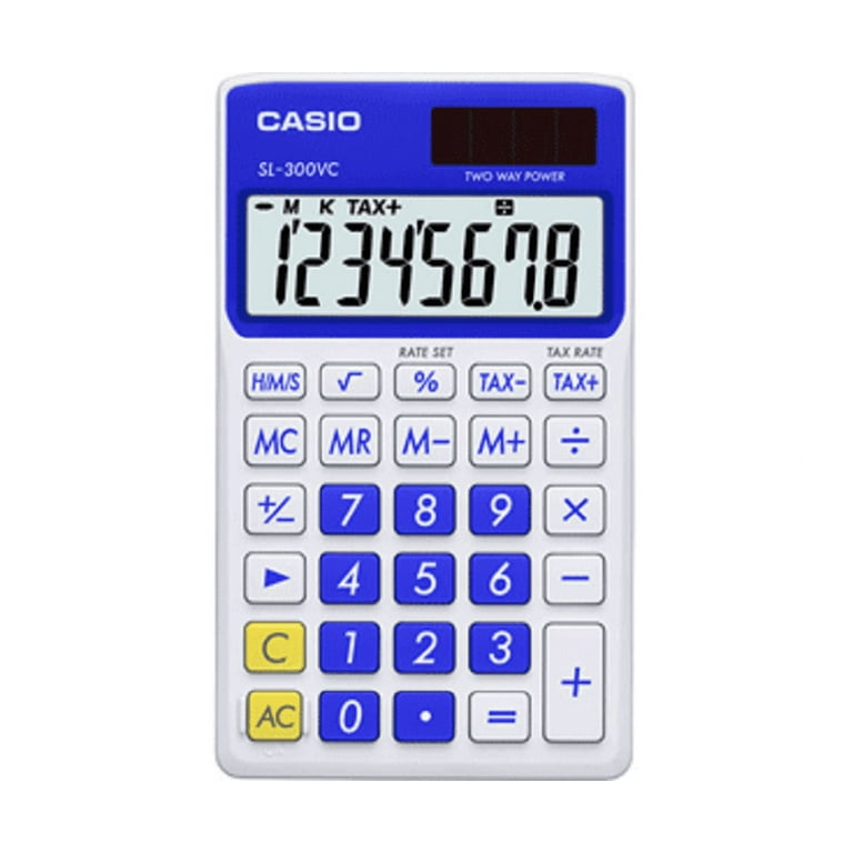 SL-300SVCBE Handheld Calculator, 8-Digit LCD, Blue