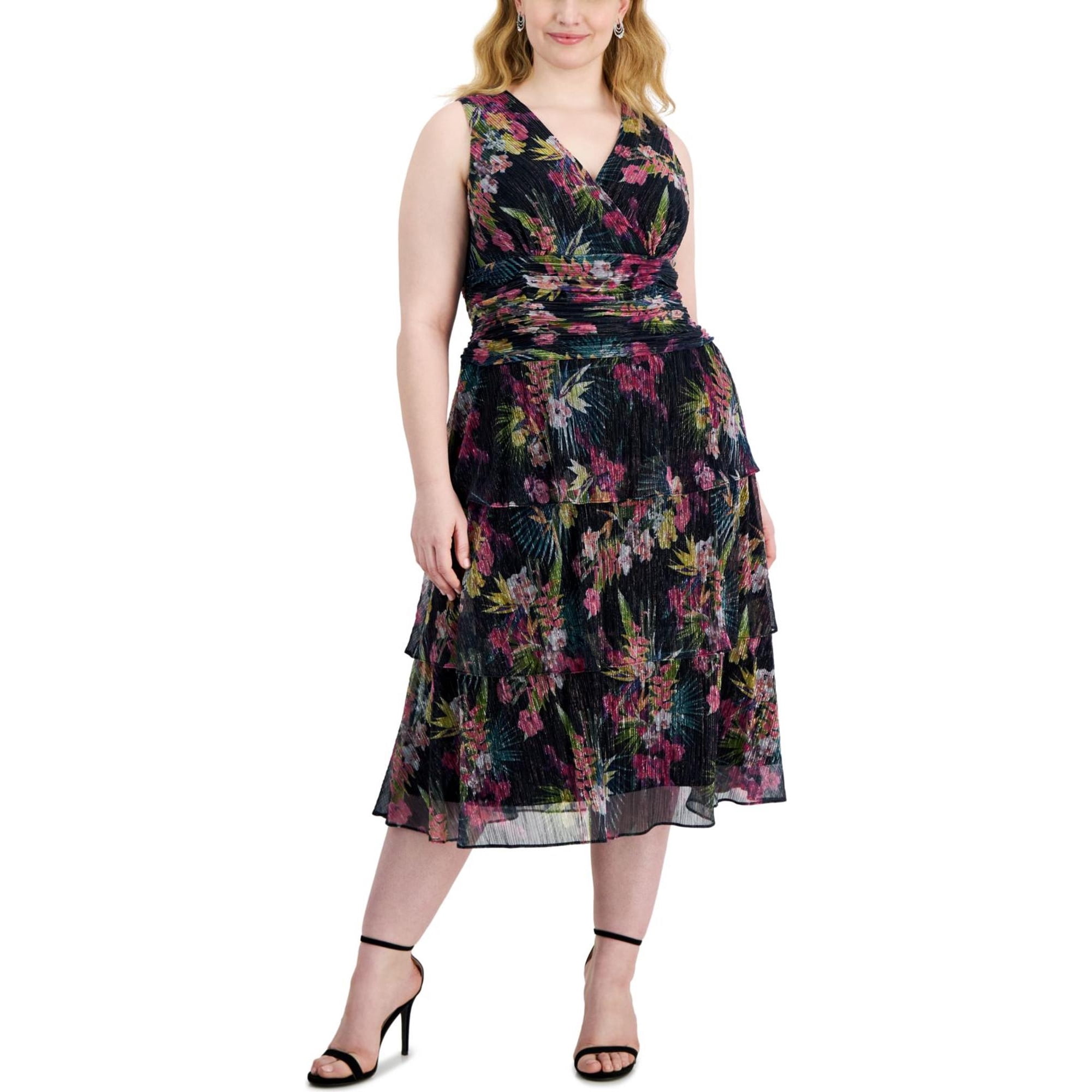 green emerald velvet dress SL Fashion Embellished Scoop Neck Sleeveless Tier Chiffon Dress with Matching Embellished Lace Shoulder Jacket Eclipse / 6p main image 1