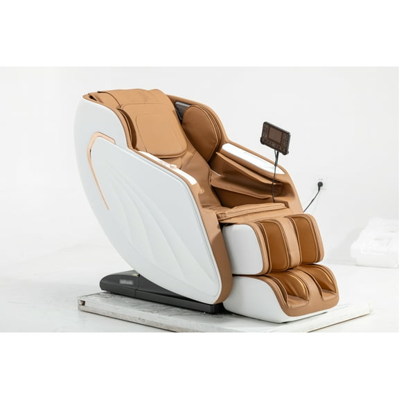Sl Track Massage Chair With Zero Gravity Feature, Back Heating, Foot Rollers, Airbag System Touch Screen Controlled For Total Relaxation