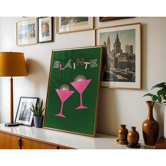 Sláinte Irish Bar Quote Home Accent Wall Art Unframed Paper Print