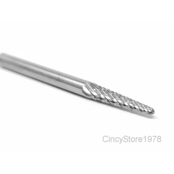 Sl42D Taper Solid Carbide Burr Bur Cutting Tool Die Grinder Bit 1/8"