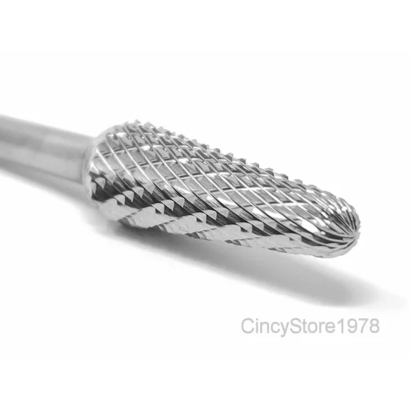 Sl4D 14 Degree Taper Radius Carbide Burr Bur Cutting Tool Die Grinder Bit 1/4"