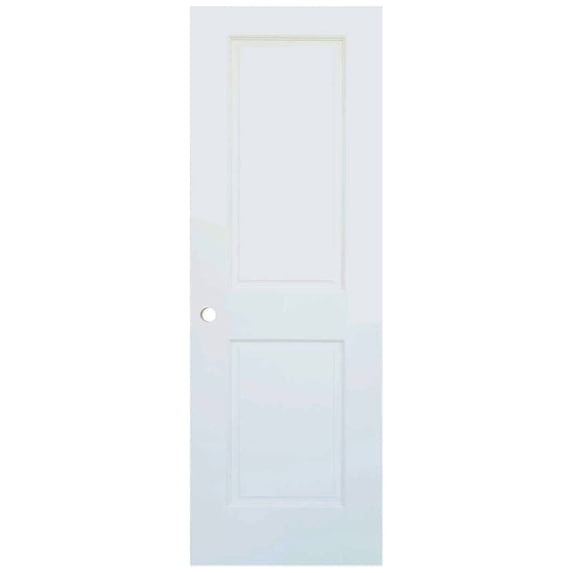 Kimberly Bay Colonial 2-Panel Solid Core Primed White Interior Door Slab with Bore Hole