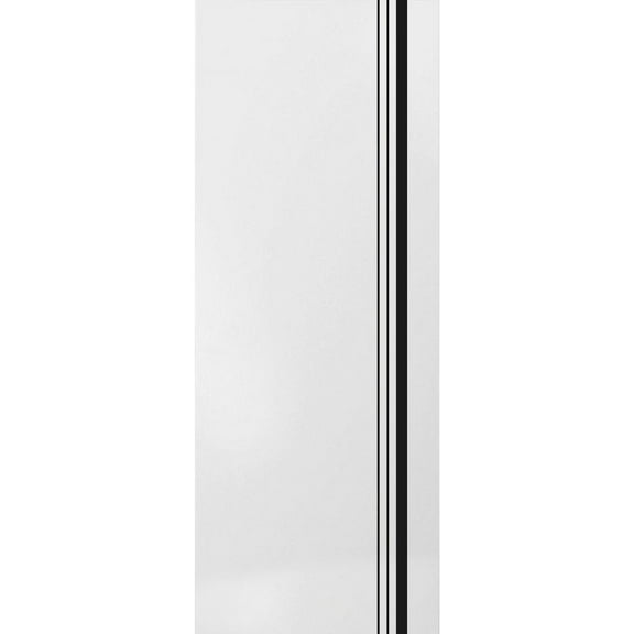 Slab Barn Door Panel 18 x 80 inches | Planum 0011 White Silk with Frosted Glass | Sturdy Finished Interior Doors | Pocket Closet Sliding