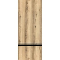 Slab Barn Door Panel 18 x 80 inches | Planum 0012 Oak with Frosted Glass | Sturdy Finished Interior Doors | Pocket Closet Sliding
