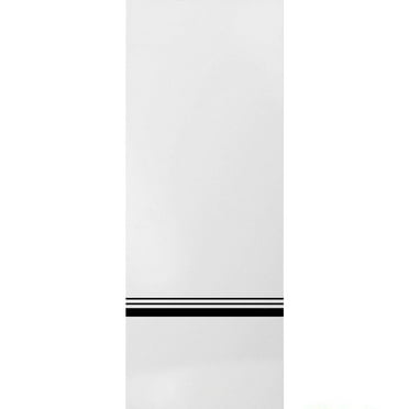 Slab Barn Door Panel 18 x 80 inches | Planum 0012 White Silk with Frosted Glass | Sturdy Finished Interior Doors | Pocket Closet Sliding