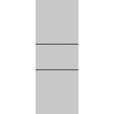 Slab Barn Door Panel 18 x 80 inches | Planum 0014 Grey Ash with Frosted Glass | Sturdy Finished Interior Doors | Pocket Closet Sliding