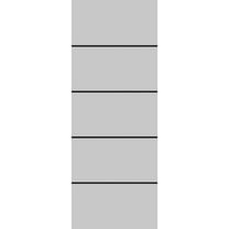 Slab Barn Door Panel 18 x 80 inches | Planum 0015 Grey Matte with Frosted Glass | Sturdy Finished Interior Doors | Pocket Closet Sliding