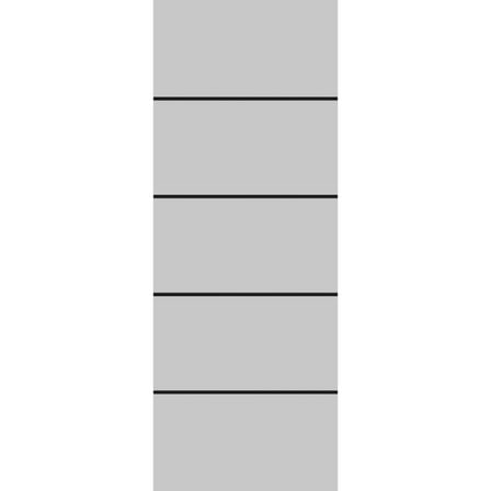 Slab Barn Door Panel 18 x 80 inches | Planum 0015 Grey Matte with Frosted Glass | Sturdy Finished Interior Doors | Pocket Closet Sliding