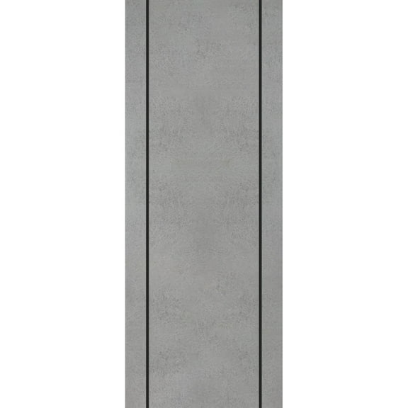 Slab Barn Door Panel 18 x 80 inches | Planum 0016 Concrete with Frosted Glass | Sturdy Finished Interior Doors | Pocket Closet Sliding