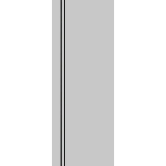 Slab Barn Door Panel 18 x 80 inches | Planum 0016 Grey Matte with Frosted Glass | Sturdy Finished Interior Doors | Pocket Closet Sliding