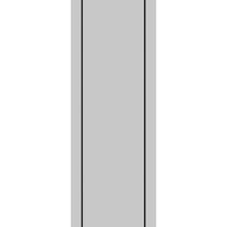 Slab Barn Door Panel 18 x 80 inches | Planum 0016 Grey Matte with Frosted Glass | Sturdy Finished Interior Doors | Pocket Closet Sliding