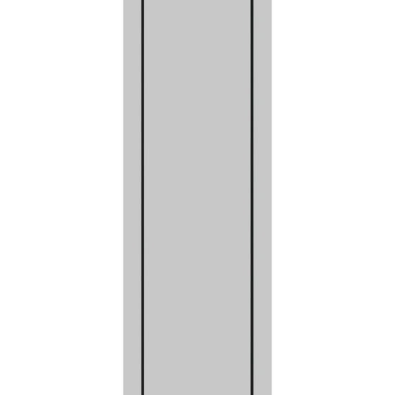 Slab Barn Door Panel 18 x 80 inches | Planum 0016 Grey Matte with Frosted Glass | Sturdy Finished Interior Doors | Pocket Closet Sliding