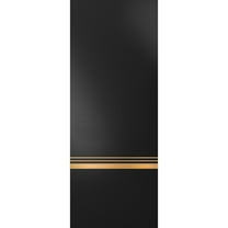 Slab Barn Door Panel 18 x 80 inches | Planum 2010 Matte Black with Frosted Glass | Sturdy Finished Interior Doors | Pocket Closet Sliding