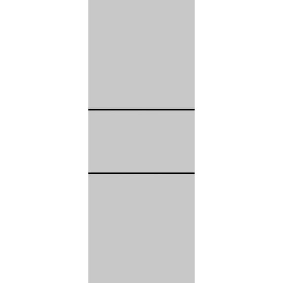 Slab Barn Door Panel 18 x 84 inches | Planum 0014 Grey Ash with Frosted Glass | Sturdy Finished Interior Doors | Pocket Closet Sliding