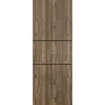 thumbnail image 1 of Slab Barn Door Panel 18 x 84 inches | Planum 0014 Walnut with Frosted Glass | Sturdy Finished Interior Doors | Pocket Closet Sliding, 1 of 6