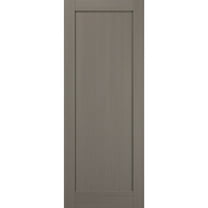 Slab Barn Door Panel 24 x 80 | Quadro 4111 Grey Ash | Sturdy Finished Wooden Modern Doors | Pocket Closet Sliding