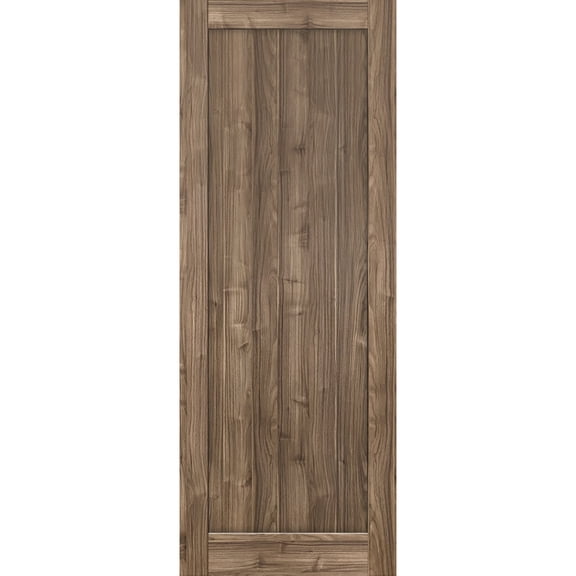 Slab Barn Door Panel 24 x 84 inches | Quadro 4111 Walnut | Sturdy Finished Interior Doors | Pocket Closet Sliding