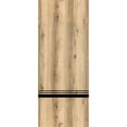thumbnail image 1 of Slab Barn Door Panel 28 x 80 inches | Planum 0012 Oak with Frosted Glass | Sturdy Finished Interior Doors | Pocket Closet Sliding, 1 of 6