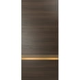 thumbnail image 1 of Slab Barn Door Panel 28 x 84 inches | Planum 2010 Chocolate Ash with Frosted Glass | Sturdy Finished Interior Doors | Pocket Closet Sliding, 1 of 6