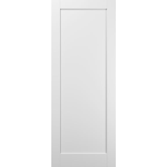 Slab Barn Door Panel 30 x 80 | Quadro 4111 White Silk | Sturdy Finished Wooden Modern Doors | Pocket Closet Sliding