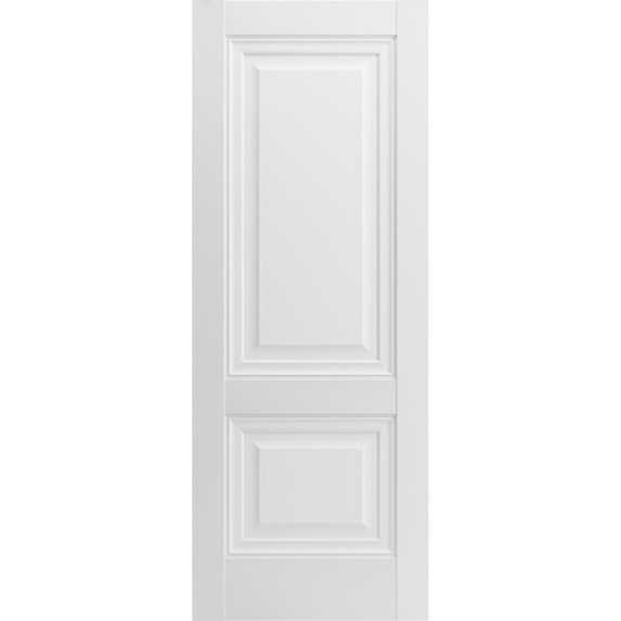 Slab Barn Door Panel 30 x 80 inches | Lucia 8831 White Silk | Sturdy Finished Interior Doors | Pocket Closet Sliding
