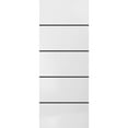 thumbnail image 1 of Slab Barn Door Panel 30 x 80 inches | Planum 0015 White Silk with Frosted Glass | Sturdy Finished Interior Doors | Pocket Closet Sliding, 1 of 6