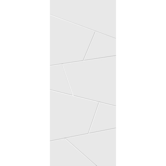 Slab Barn Door Panel 30 x 84 inches | Planum 0990 Painted White | Sturdy Finished Interior Doors | Pocket Closet Sliding