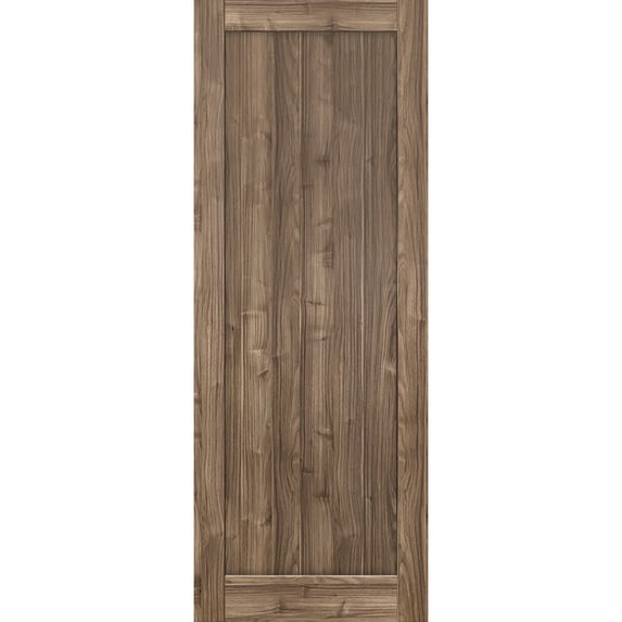 Slab Barn Door Panel 30 x 84 inches | Quadro 4111 Walnut | Sturdy Finished Interior Doors | Pocket Closet Sliding