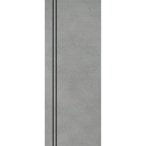 Slab Barn Door Panel 30 x 96 inches | Planum 0016 Concrete with Frosted Glass | Sturdy Finished Interior Doors | Pocket Closet Sliding