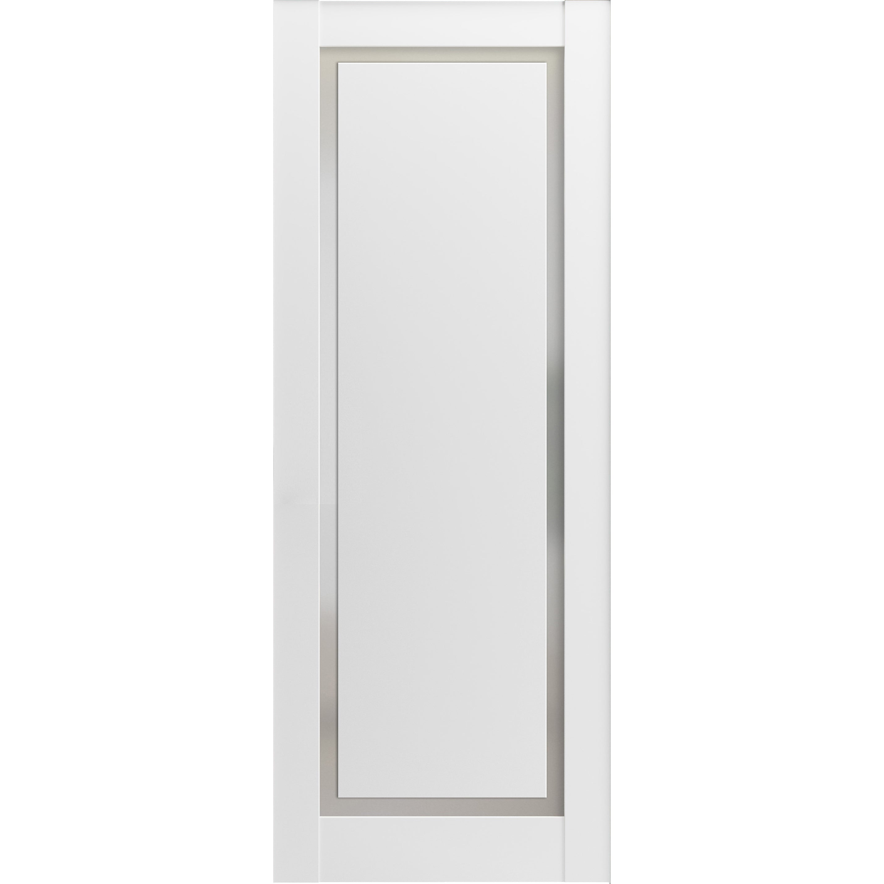 Slab Barn Door Panel 30 x 96 inches | Planum 0888 Painted White with