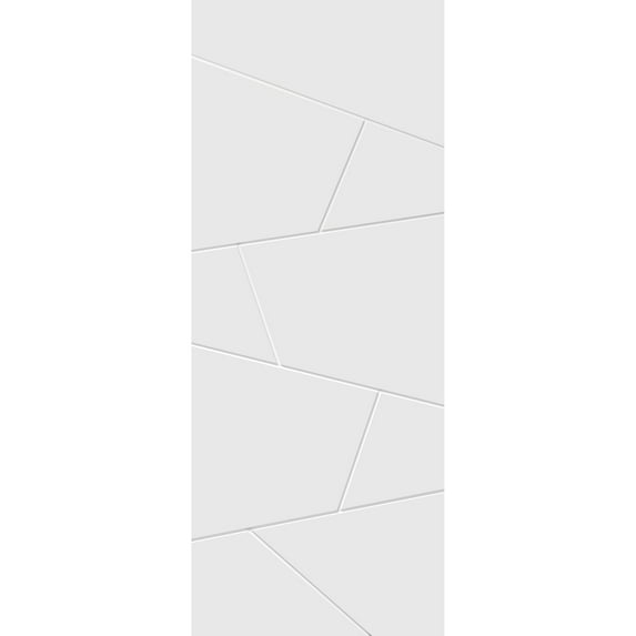 Slab Barn Door Panel 32 x 80 inches | Planum 0990 Painted White | Sturdy Finished Interior Doors | Pocket Closet Sliding