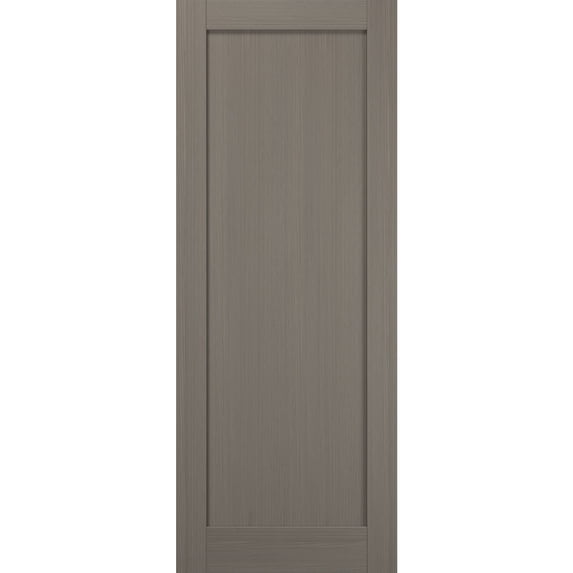 Slab Barn Door Panel 32 x 96 | Quadro 4111 Grey Ash | Sturdy Finished Wooden Modern Doors | Pocket Closet Sliding