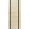 thumbnail image 1 of Slab Barn Door Panel 36 x 80 inches | Planum 0017 Natural Veneer with Frosted Glass | Sturdy Finished Interior Doors | Pocket Closet Sliding, 1 of 6